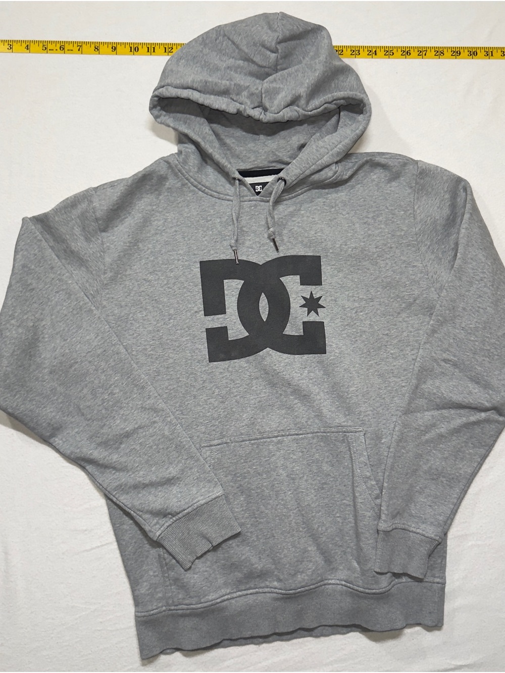 Vintage DC Gray Crewneck Hoodie with Black Logo